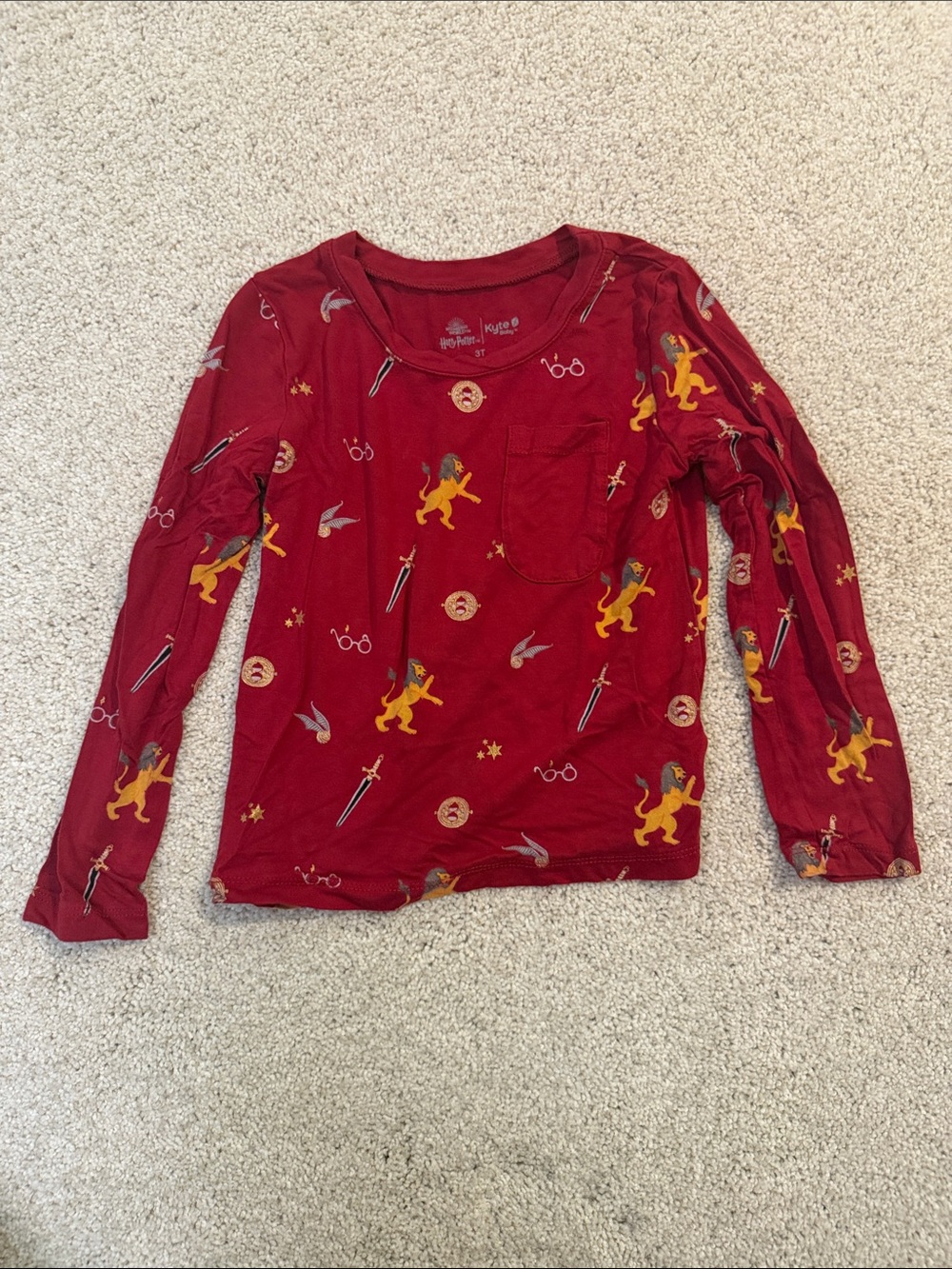 Kyte BABY HP Gryffindor Red Long Sleeve Tee